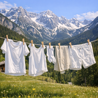 drying laundry
